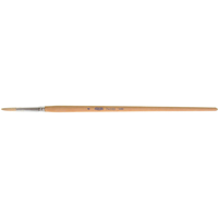Pinceau de forme ronde en soies blanches pures pour marquage, Largeur de la brosse de 7/32", Soie blanche, Manche &agrave; Bois Industrial Sales