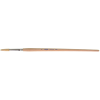 Pinceau de forme ronde en soies blanches pures pour marquage, Largeur de la brosse de 9/32", Soie blanche, Manche &agrave; Bois Industrial Sales