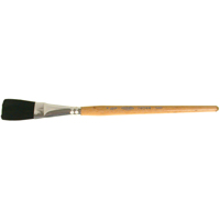 Pinceau une passe, Largeur de la brosse de 3/4", Soie de bœuf, Manche &agrave; Bois Industrial Sales