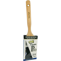 Crown Pro Straight Paint Brush, Bristle, Wood Handle, 2-1/2" Width Industrial Sales