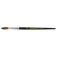 Black Pointed Bristle Artist Brush, 5.7 mm Brush Width, Camel Hair, Wood Handle Industrial Sales