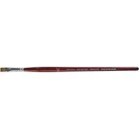 Flat Artist Brush, 1/4" Brush Width, Synthetic, Wood Handle Industrial Sales