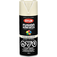 Fusion All-In-One Spray Paint, Dover White, Gloss, 12 oz., Aerosol Can Industrial Sales