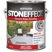 Rev&ecirc;tement &agrave; base de pierre de quartz Stoneffects, 3,78 L, &agrave; l'eau, Textur&eacute;, Gris Industrial Sales