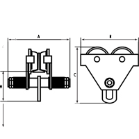 Chariots ajustables, 1000 lb (0,5 tonne) Industrial Sales