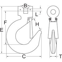 Clevis Slip Hook with Latch - Grade 70 Industrial Sales