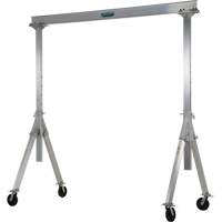 Adjustable Aluminum Gantry Crane, 8' L, 2000 lbs. (1 tons) Capacity Industrial Sales