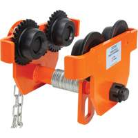 Adjustable Trolley with Safety Plates, 10000 lbs. (5 tons) Capacity, 4-14/16" - 6-7/8" Industrial Sales