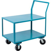 Heavy-Duty Low Profile Shop Carts, 2 Tiers, 18" W x 30" D x 41" H, 2400 lbs. Cap. Industrial Sales
