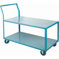 Heavy-Duty Low Profile Shop Carts, 2 Tiers, 24" W x 48" D x 40" H, 1200 lbs. Cap. Industrial Sales