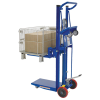 Empileur &agrave; plateforme, M&eacute;canisme Pompe au pied, Capacit&eacute; de 750 lb, Levage max de 52" Industrial Sales