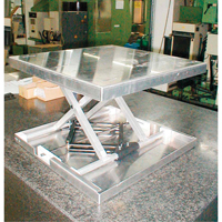 Dessus de table &eacute;l&eacute;vatrice &agrave; ciseaux Lift-Tool, 23" lo x 22" la, Aluminium, Capacit&eacute; 300 lb Industrial Sales