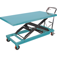 Heavy-Duty Hydraulic Scissor Lift Table, 63" L x 31-7/8" W, Steel, 1100 lbs. Capacity Industrial Sales