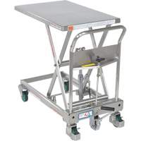 Hydraulic Scissor Lift Table, 31-1/2" L x 19-1/2" W, Stainless Steel, 550 lbs. Capacity Industrial Sales