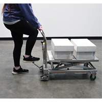 Hydraulic Scissor Lift Table, 31-1/2" L x 19-1/2" W, Stainless Steel, 550 lbs. Capacity Industrial Sales