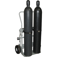 Chariots &agrave; quatre roues pour bouteilles, Roues Pneumatique, Base de 28" la x 6" lo, 1000 lb Industrial Sales