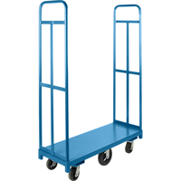 U-Boat Platform Truck, 48" L x 18" W, 1500 lbs. Capacity, Rubber Casters Industrial Sales