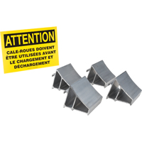 Aluminum Wheel Chock Kit, 7" W x 6" D x 6" H Industrial Sales