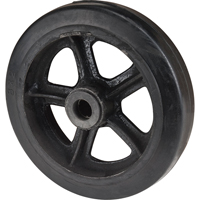 Mold-On Rubber Wheel, 8" (203 mm) Dia. x 2" (51 mm) W, 400 lbs. (181 kg.) Capacity Industrial Sales