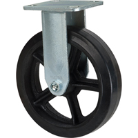 Mold-on Caster, Rigid, 8" (203.2 mm), Rubber, 660 lbs. (299 kg.) Industrial Sales