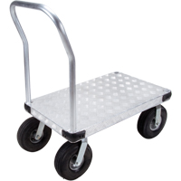 Aluminum Platform Truck, 24" W x 36" L, 1600 lbs. Cap., Pneumatic Wheels Industrial Sales