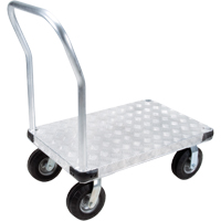Aluminum Platform Truck, 24" W x 36" L, 1100 lbs. Cap., Flat Free Wheels Industrial Sales