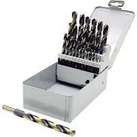 Jeu de forets &agrave; queue r&eacute;duite de premi&egrave;re qualit&eacute; JET-KUT B & G BG29RS, 29 morceaux, Acier rapide Industrial Sales