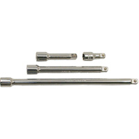 Jeu de barres de rallonges, Prise de 3/8", Fini Chrome, 4 M Industrial Sales