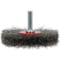 Brosse radiale &agrave; fils cr&ecirc;p&eacute;s mont&eacute; sur mandrin ER300-12, 3", Fils ,012" Industrial Sales