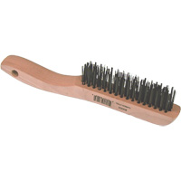 Brosse m&eacute;tallique &agrave; fils courts, Acier, 4 x 16 rangs de fils, Longueur 10" Industrial Sales