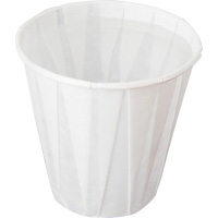 Pleated Cup, Paper, 5 oz., White Industrial Sales