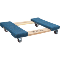 Carpeted Ends Hardwood Dolly, Wood Frame, 18" W x 24" L, 900 lbs. Capacity Industrial Sales