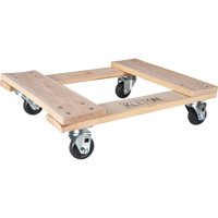 Hardwood Dolly, Polyolefin Wheels, 1000 lbs. Capacity, 18" W x 24" D x 7" H Industrial Sales