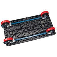 Chariots &agrave; plateforme en plastique, 48" lo x 24" la, 2500 lb cap, Roues Polyur&eacute;thane Industrial Sales