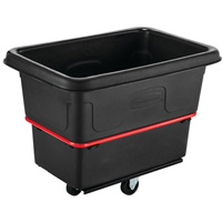 Heavy-Duty Utility Truck, Black Recycled Plastic, 26"/38-3/8" L x 26"/38-2/5" W x 28-1/4"/28-3-10" H, 8 cu. Ft. Volume, 700 lbs. Capacity Industrial Sales