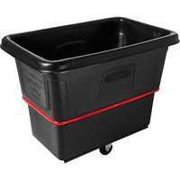 Heavy-Duty Utility Cube Truck, Black Recycled Plastic, 43-1/4" L x 28" W x 33-3/4" H, 12 cu. ft. Volume, 800 lbs. Capacity Industrial Sales