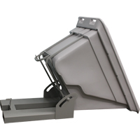 Self Dumping Hopper, Polyethylene, 1 cu.yd., Grey Industrial Sales