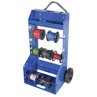 Portable Wire Reel Caddy, Steel, 4 Rod, 29" W x 47-5/16" H x 21-7/8" D, 300 lbs. Capacity Industrial Sales