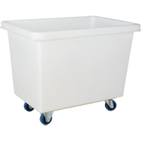Tapered Wall Box Truck, White Polyethylene, 39" L x 27" W x 31" H, 12 cu. ft. Volume, 600 lbs. Capacity Industrial Sales