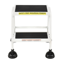 &eacute;chelles Stop-Step, 2 marches, Largeur de la marche 16", Hauteur de la plateforme 18-9/16", Acier Industrial Sales