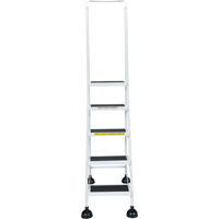 &eacute;chelles Stop-Step pour travaux l&eacute;gers, 5 marches, Largeur de la marche 16", Hauteur de la plateforme 47-11/16", Acier Industrial Sales