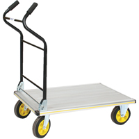 Folding Ergo-Handle Platform Truck, Aluminum, 660 lbs., 35-1/2" L x 24" W, 41" High Industrial Sales