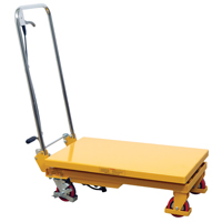 Hydraulic Scissor Lift Table, 17.75" L x 27.5" W/27-1/2" L x 17-3/4" W, Steel, 330 lbs. Capacity Industrial Sales