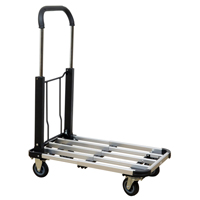 Folding Handle Platform Truck, Aluminum, 300 lbs., 28" L x 16" W, 37.75" High Industrial Sales
