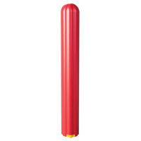 Ribbed Bollard Cover, 8" Dia. x 56" L, Red Industrial Sales