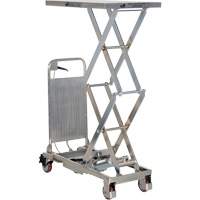 Manual Hydraulic Scissor Lift Table, 27-1/2" L x 17-3/4" W, Partial Stainless Steel, 220 lbs. Capacity Industrial Sales