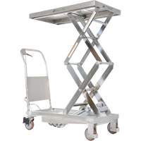Manual Hydraulic Scissor Lift Table, 35-1/2" L x 20" W, Partial Stainless Steel, 800 lbs. Capacity Industrial Sales