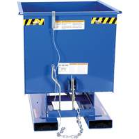 Conteneur autobasculeur, Acier, 1/2 vg³, Bleu Industrial Sales