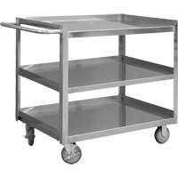 Chariot avec tablettes de calibre industriel, 3 Tiers, 24-1/8" la x 35" h x 42" p, Capacit&eacute; 1200 lb Industrial Sales