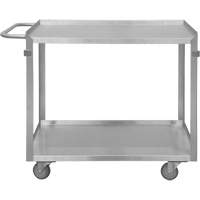 Chariot avec tablettes de calibre industriel, 2 Tiers, 22-1/2" la x 34" h x 42-7/16" p, Capacit&eacute; 600 lb Industrial Sales